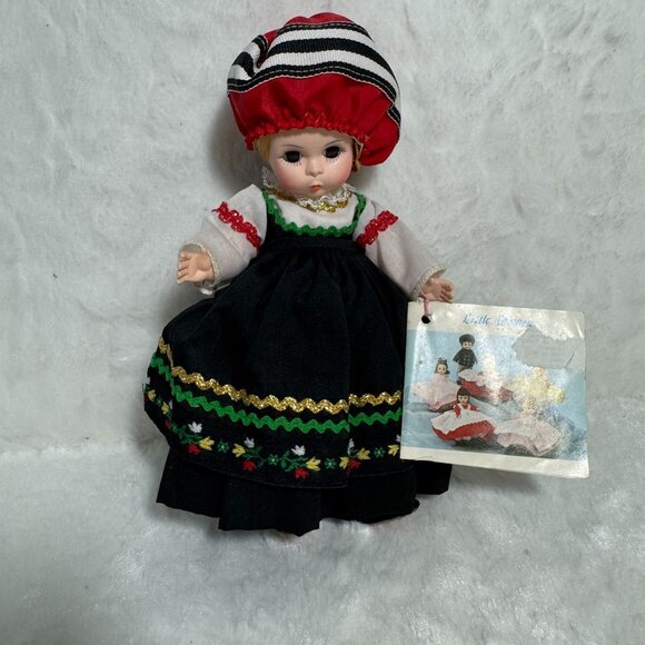 Madame Alexander "Finland" Little Women Doll 8" Black Dress Holiday Collectible - Picture 1 of 7